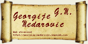 Georgije Medarović vizit kartica